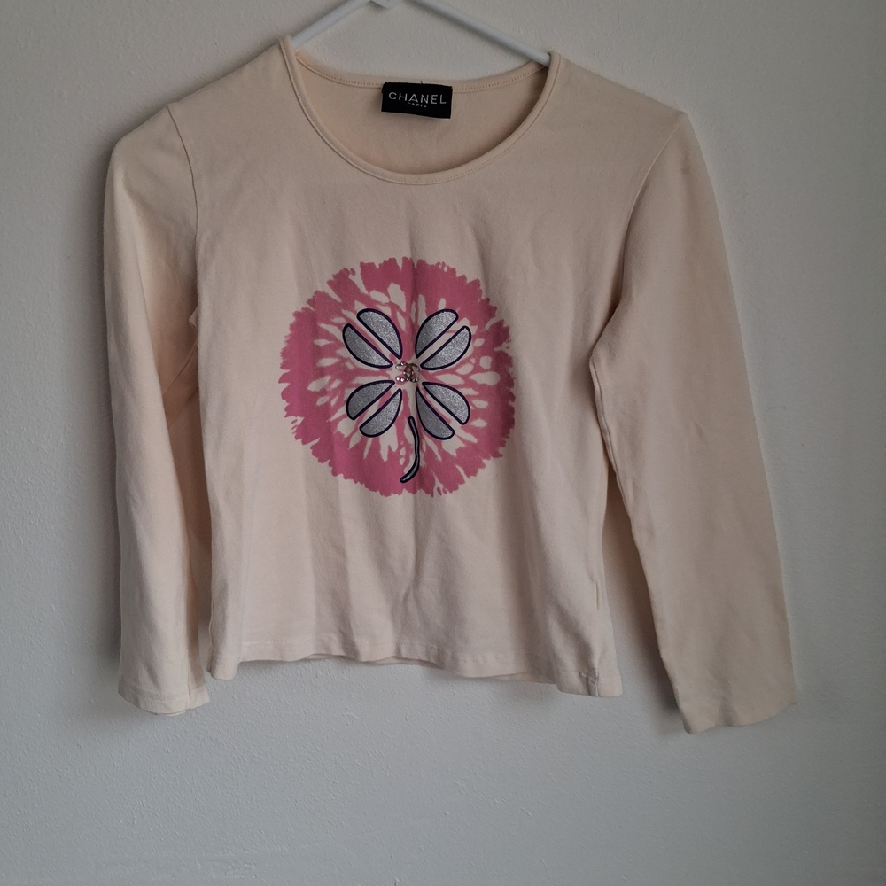 Chanel Paris Top Floral Rhinestones Medium